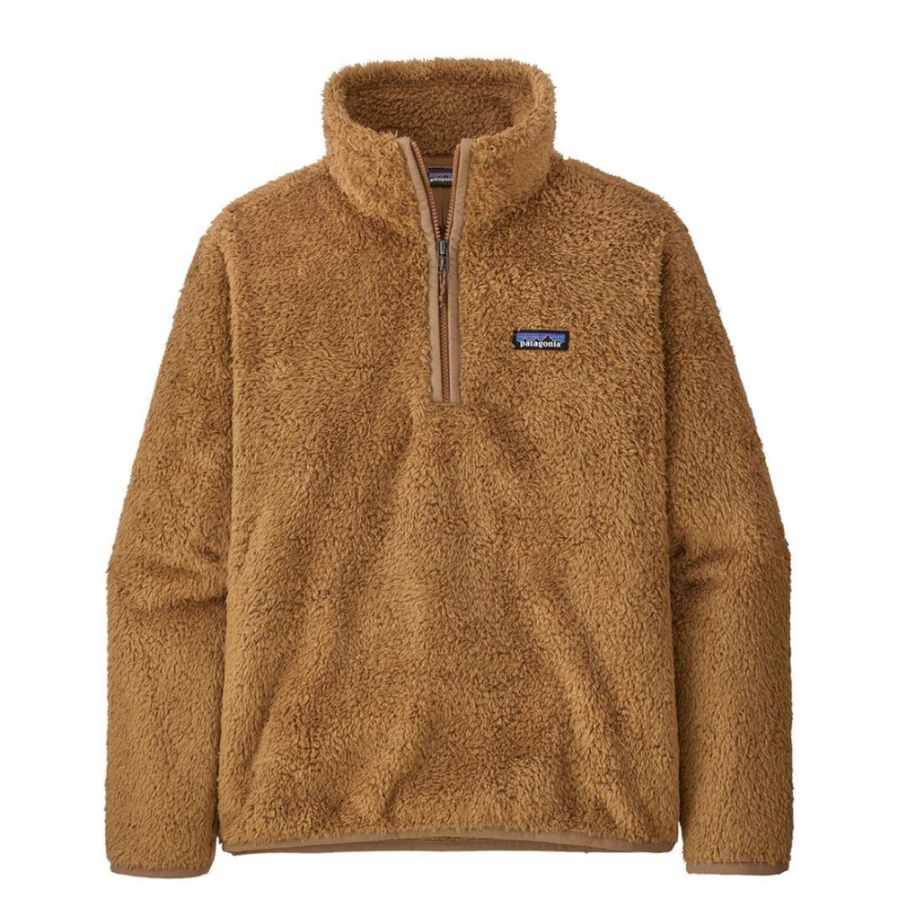 Patagonia Women's Brown Teddy Fleece Quarter-Zip Pullover